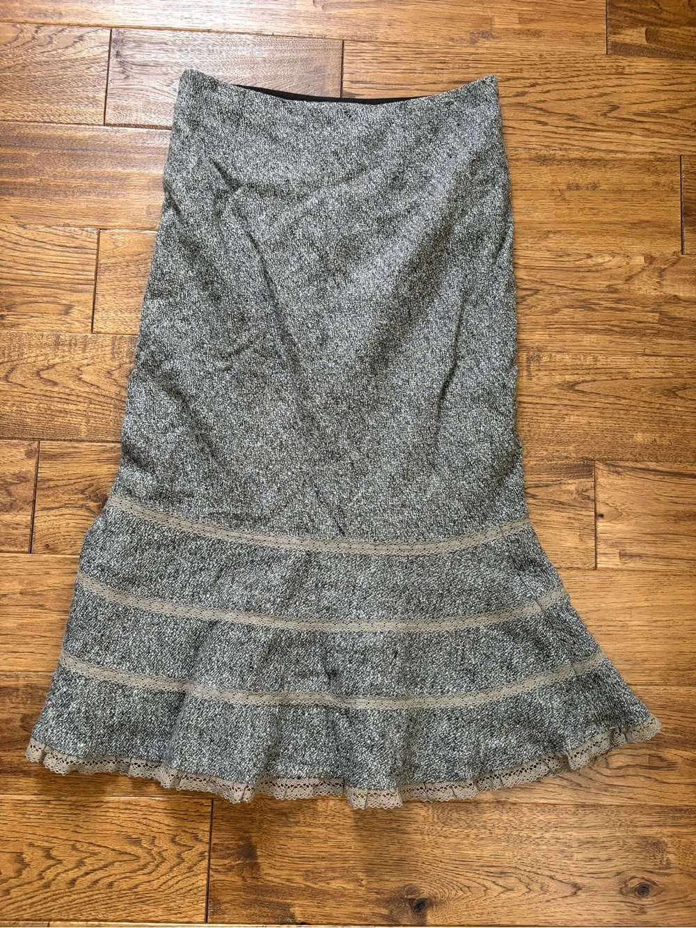 Express Womens Tweed Flare Hem Skirt